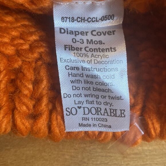 Fox Knitted Newborn Diaper Cover Baby Newborn Photo Photography - Picture 4 of 4